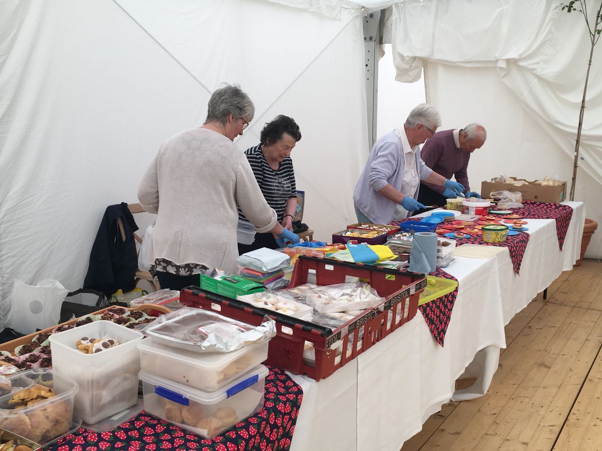 Dalswinton House Garden opening tea team. Sent by Sarah Landale, District Organiser for Dumfriesshire