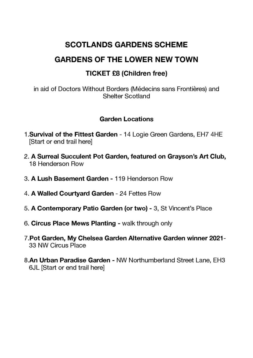 Even More Gardens of the Lower New Town