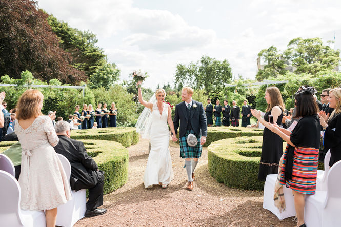 Winton Castle walled garden ceremony