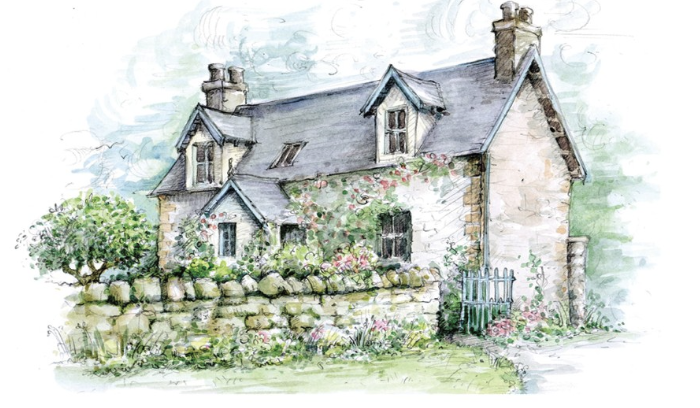 South Dean Mill illustration ©Linda Lovatt